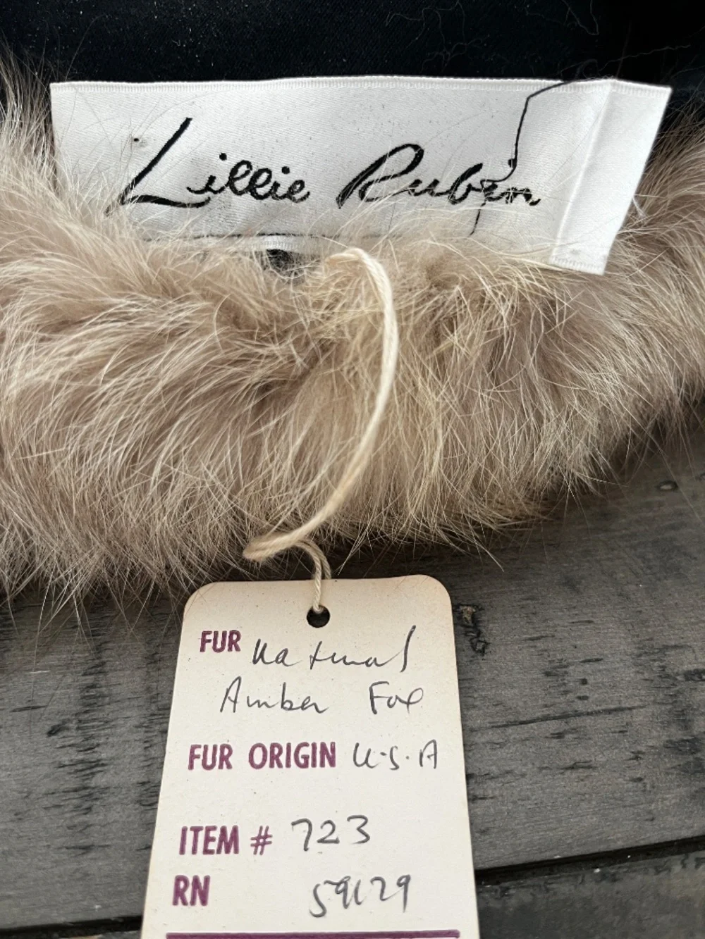 Vintage Lillie Rubin Natural Amber Fox Fur Hat Genuine USA Fur Glam Winter Hat